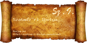 Szatmári Ibolya névjegykártya